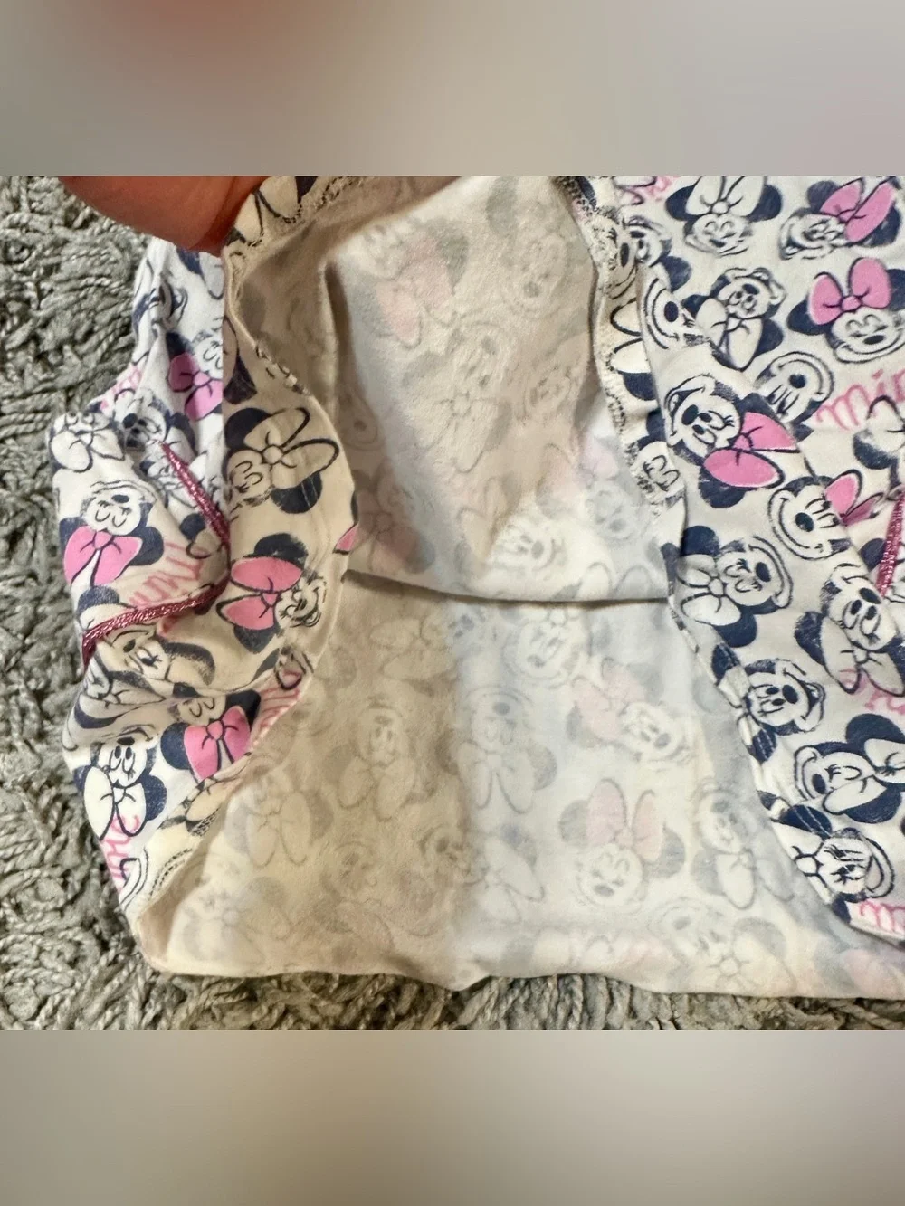 Disney Minnie Mouse Pink and White Short Sleeve Pajama Dresses